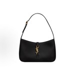 SAINT LAURENT YSL LE5A7 Gold Logo underarm bag, wandering bag, hand bag, shoulder bag, small size for women, black